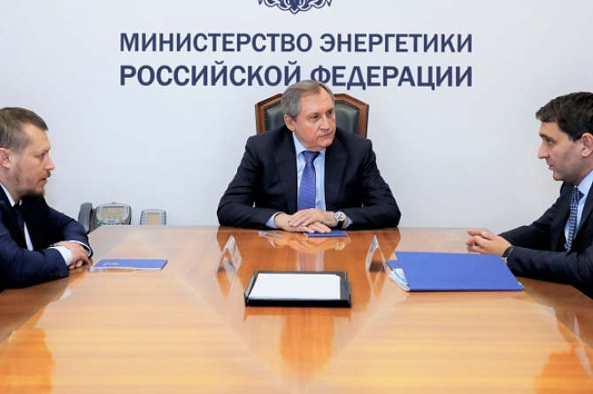 Николай Шульгинов провёл рабочую встречу с генеральным директором ПАО «Россети» Андреем Рюминым
